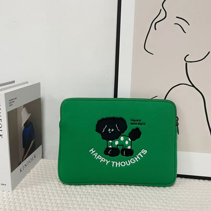 Cute Embroidered Polyester Laptop Sleeve