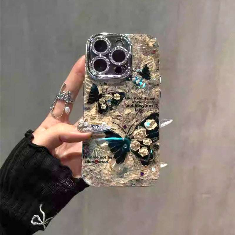 Retro Brown Butterfly iPhone Case