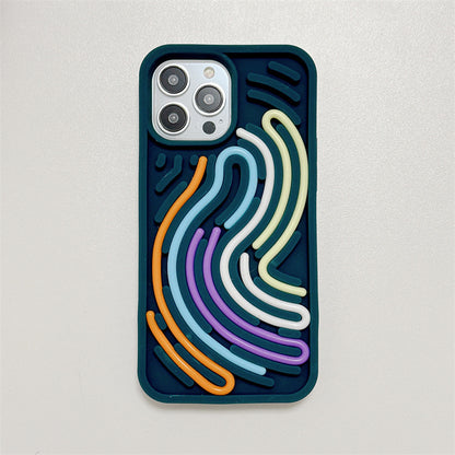 Puzzle Silicone Colour Twist Apple iPhone Case
