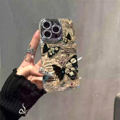 Retro Brown Butterfly iPhone Case