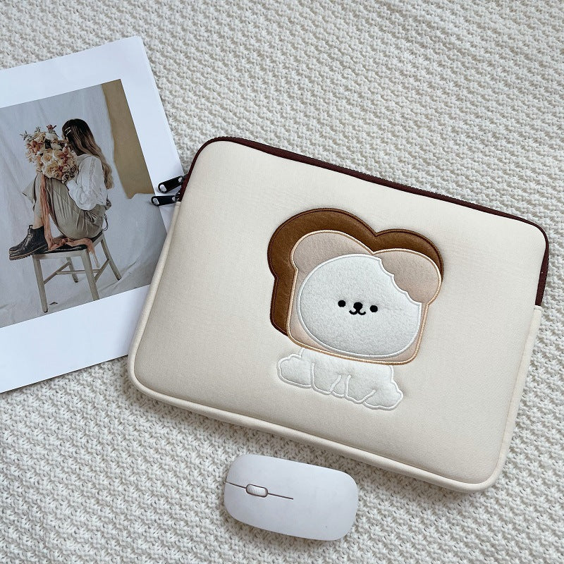 Cute Embroidered Polyester Laptop Sleeve