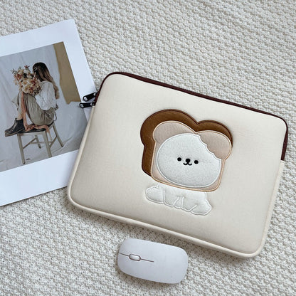 Cute Embroidered Polyester Laptop Sleeve