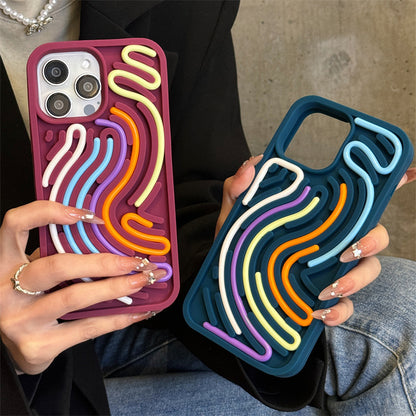 Puzzle Silicone Colour Twist Apple iPhone Case