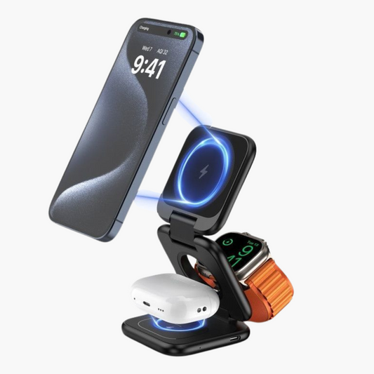 3 in 1 Foldable Magnetic Portable Wireless Charger