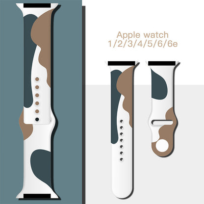 Printed Silicone Apple Watch Strap