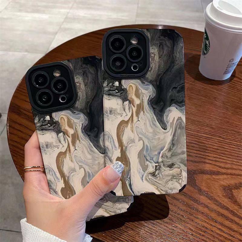 Oil Painting Marble Style Apple iPhone Case