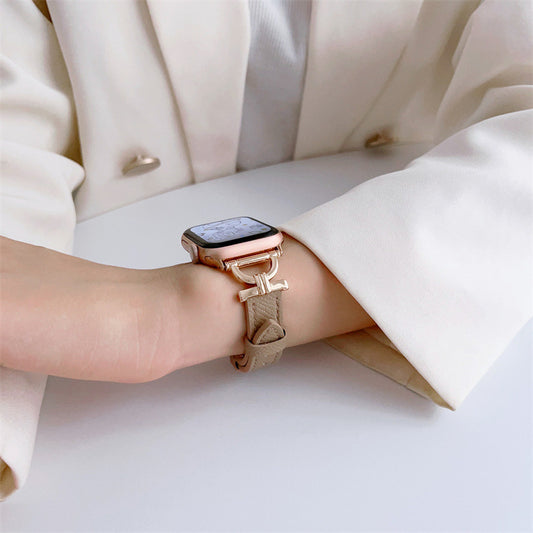 Butterfly Clasp Thin Apple Watch Strap