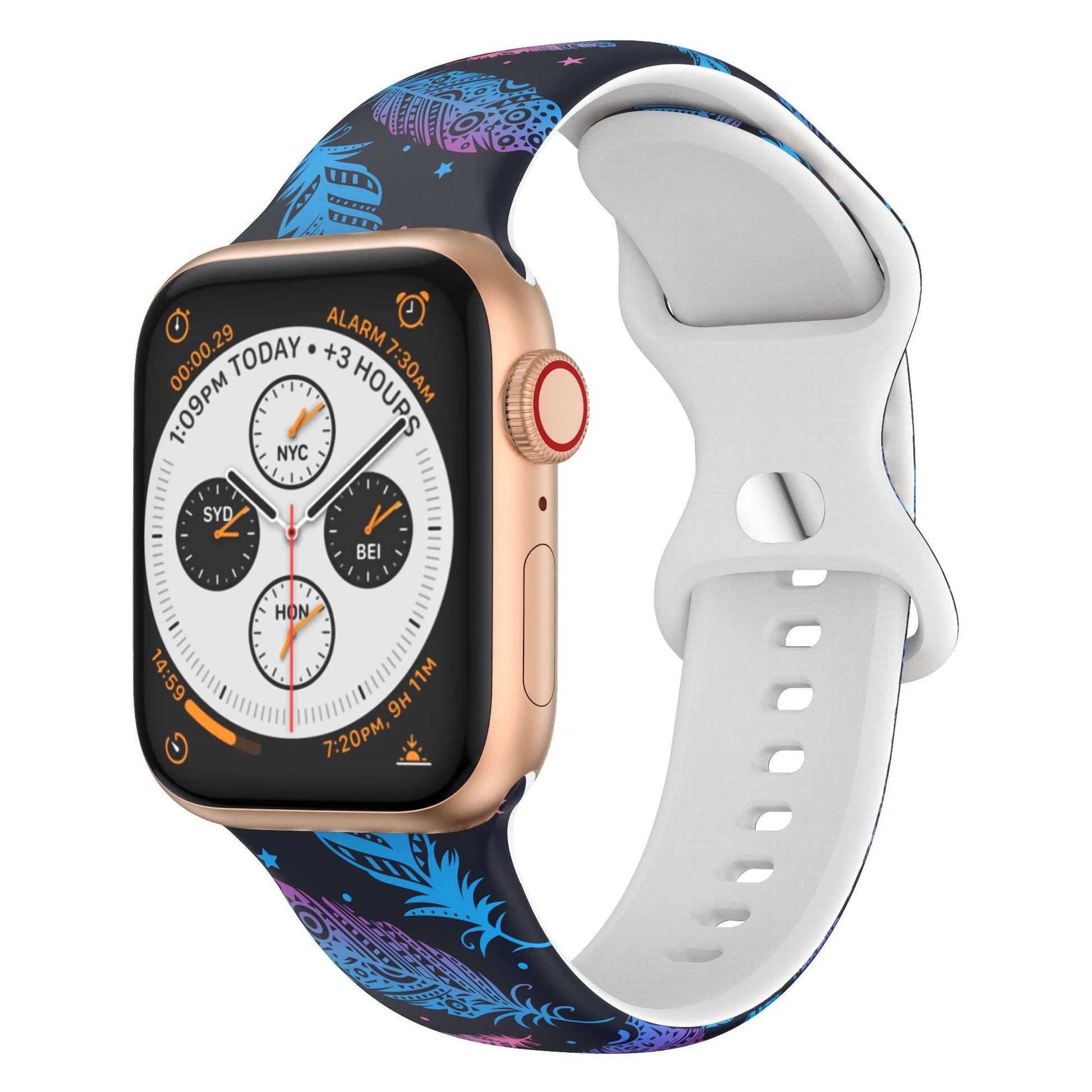 Printed Silicone Apple Watch Strap