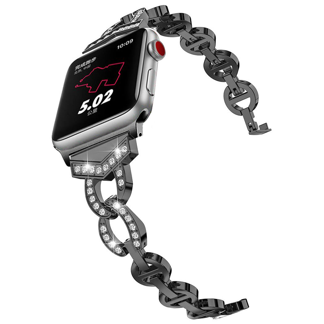 Diamond Chain Type Stainless Steel Apple Watch Strap