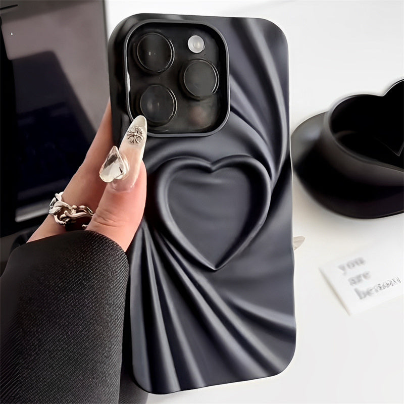Ruffled Pattern Love Apple iPhone Case