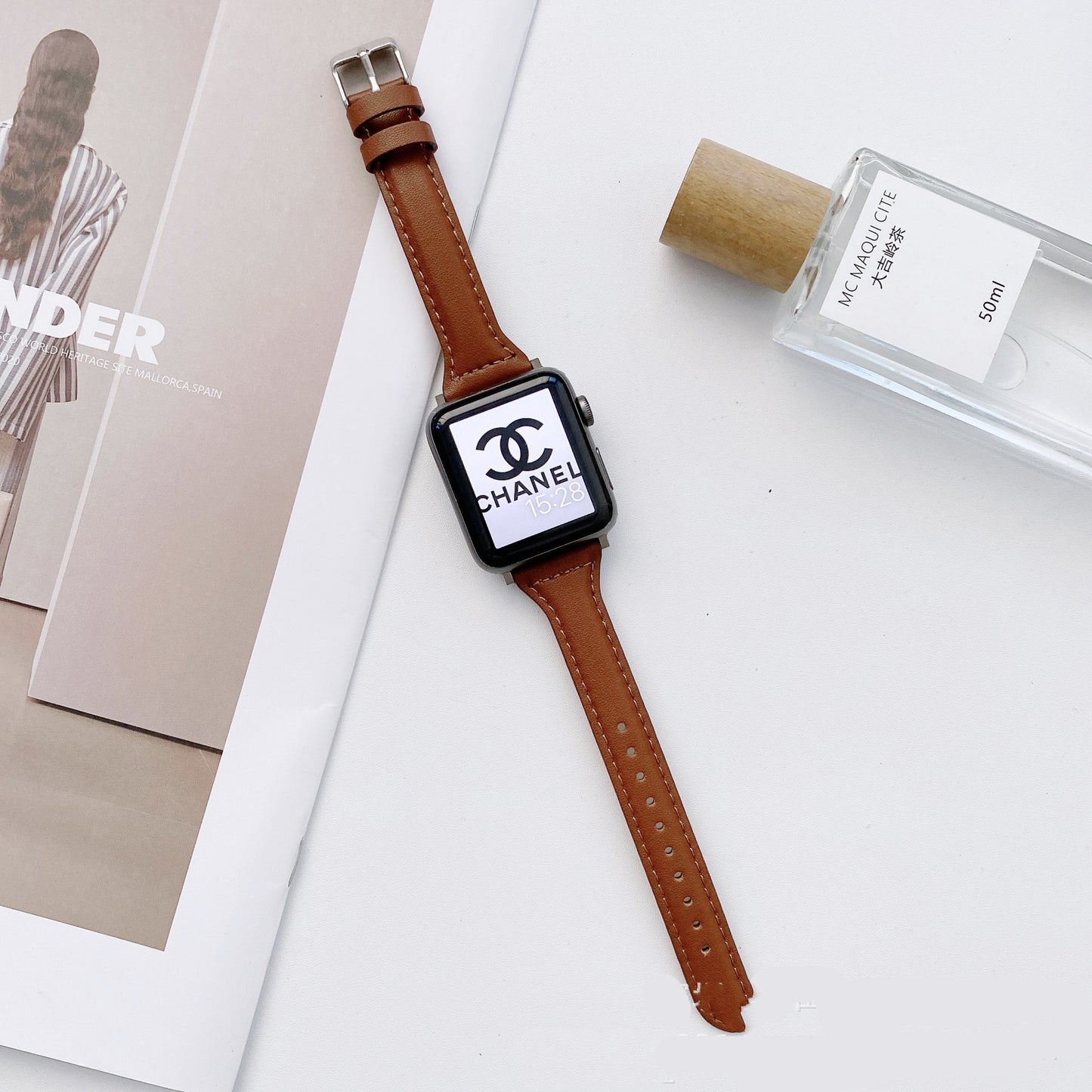 Slim Leather Apple Watch Strap