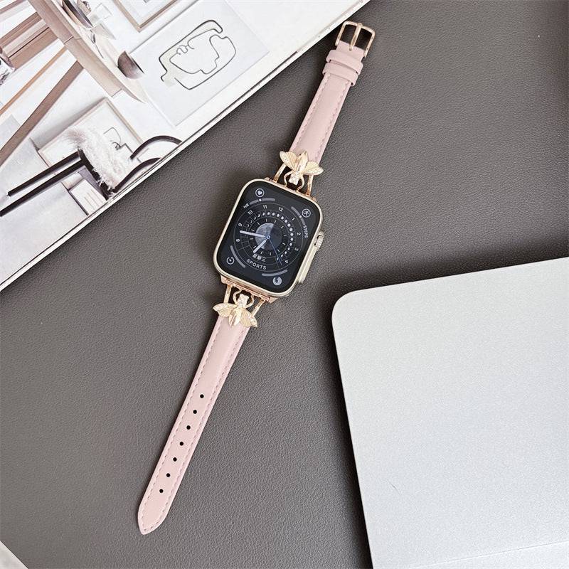 Bee Leather Plain Apple Watch Strap