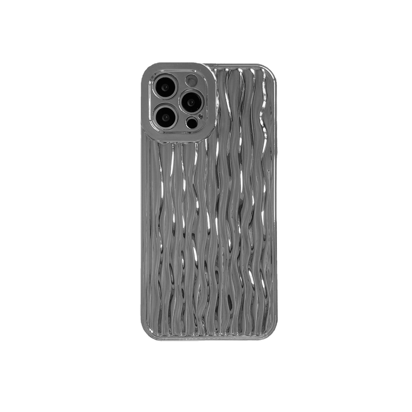 Luxury Silver Electroplated Water Ripple iPhone Case