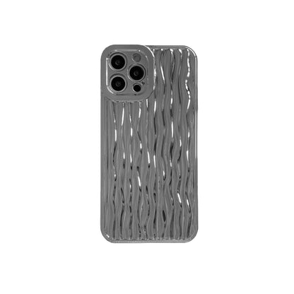 Luxury Silver Electroplated Water Ripple iPhone Case