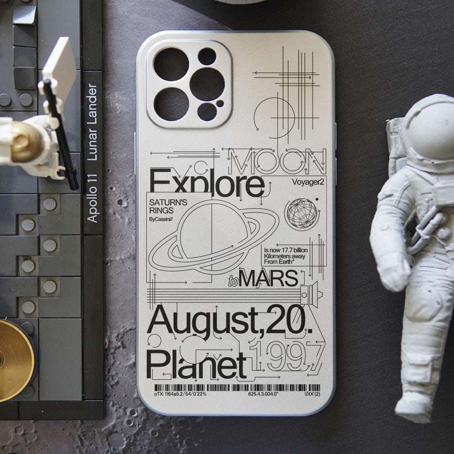 Wandering Electroplated Silver Earth Apple iPhone Case