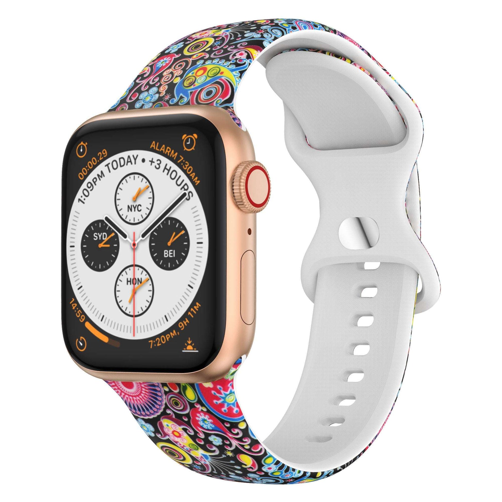 Printed Silicone Apple Watch Strap