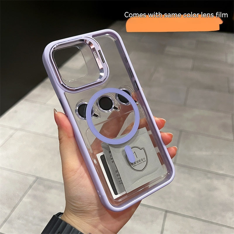 Lens Invisible Bracket and Magnetic Suction Apple iPhone Case