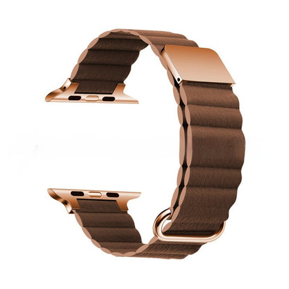 Genuine Leather Magnetic Reverse Buckle Watch Strap