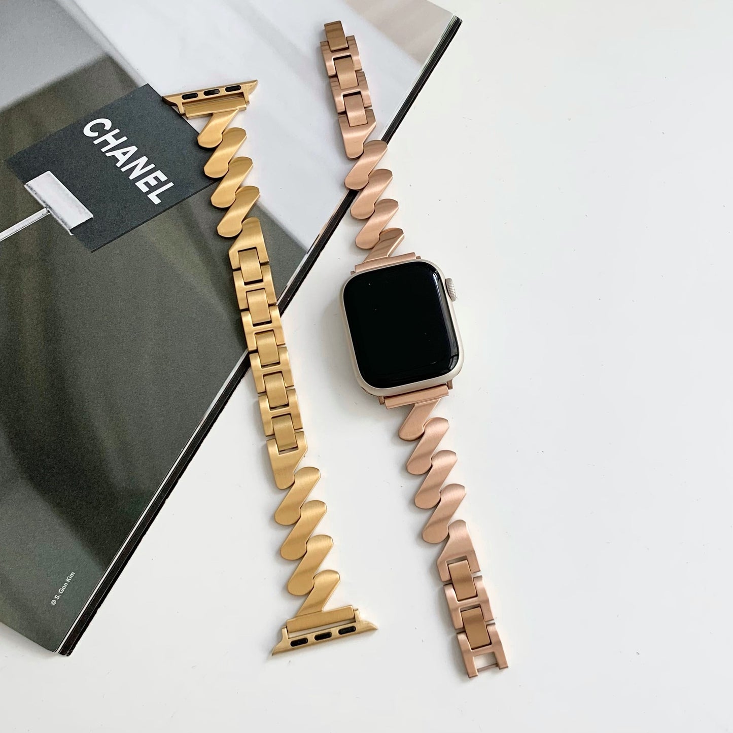 Metal Wave Style Apple Watch Strap