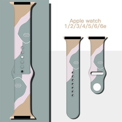 Printed Silicone Apple Watch Strap