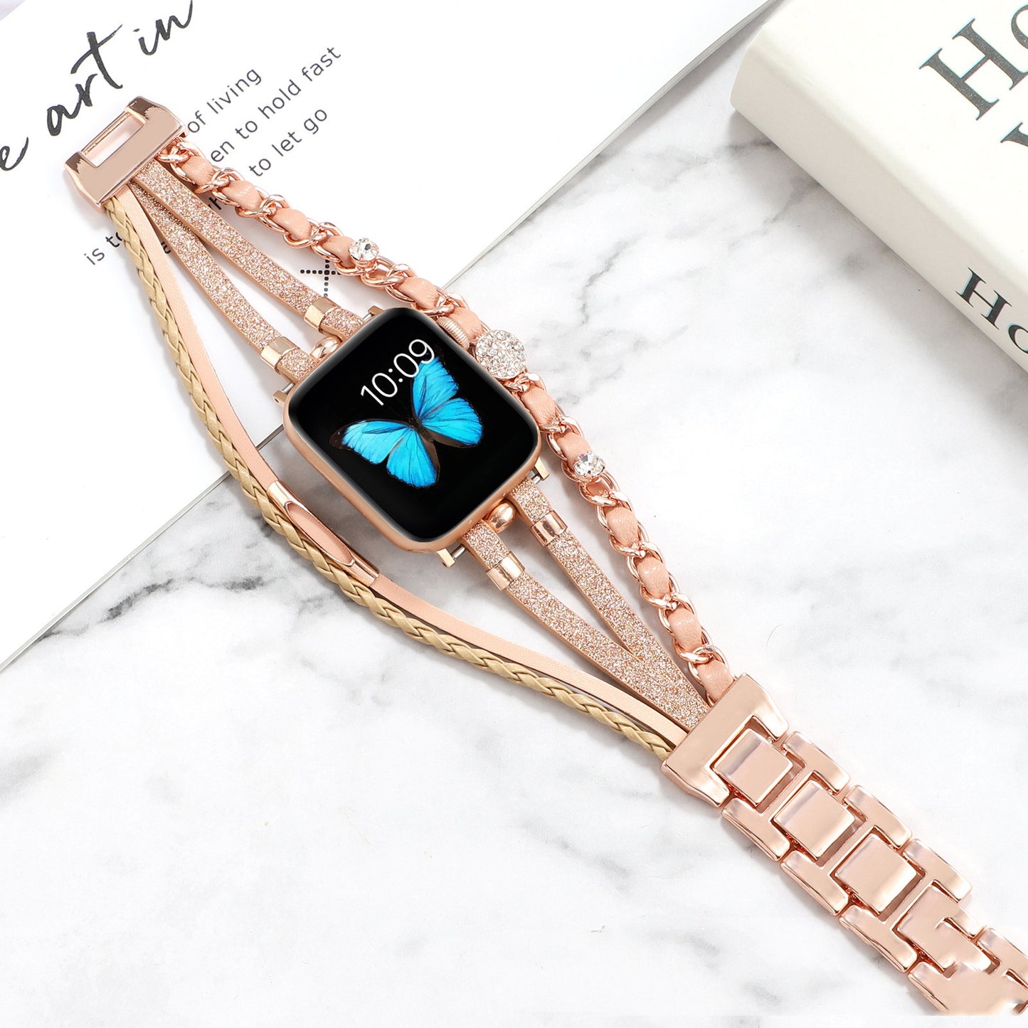 CASYFiE Leather Woven Apple Watch Strap