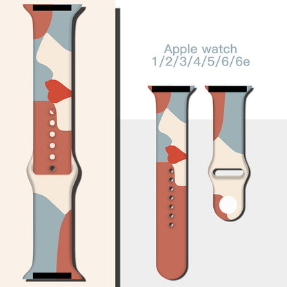 Printed Silicone Apple Watch Strap
