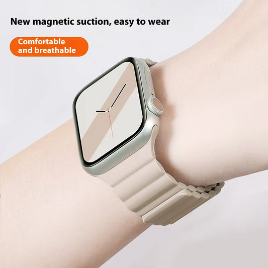 Premium Silicone Full Magnetic Apple Watch Strap