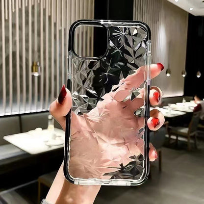 Diamond Shell Pattern Transparent Apple iPhone Case