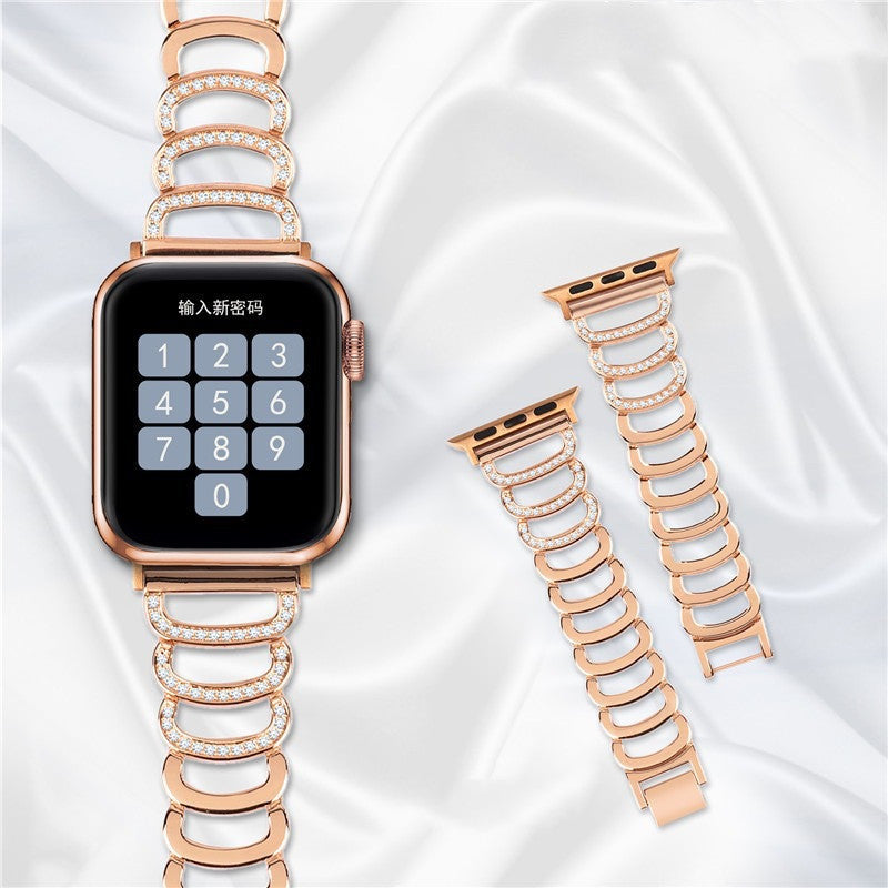 C-shaped Diamond Apple Watch Strap