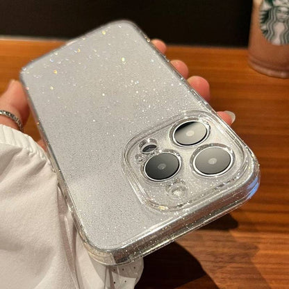 Transparent Glitter Apple iPhone Case