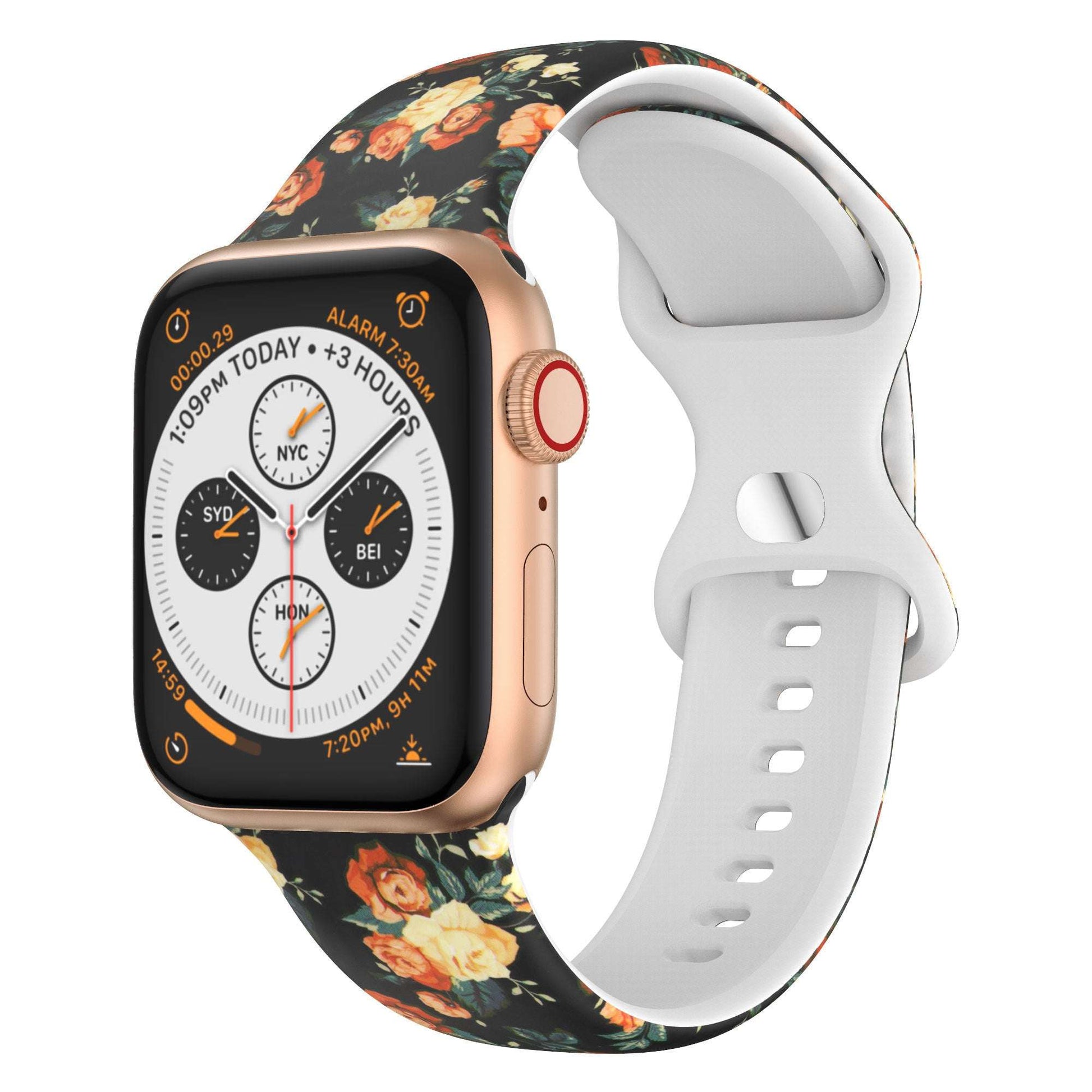 Printed Silicone Apple Watch Strap