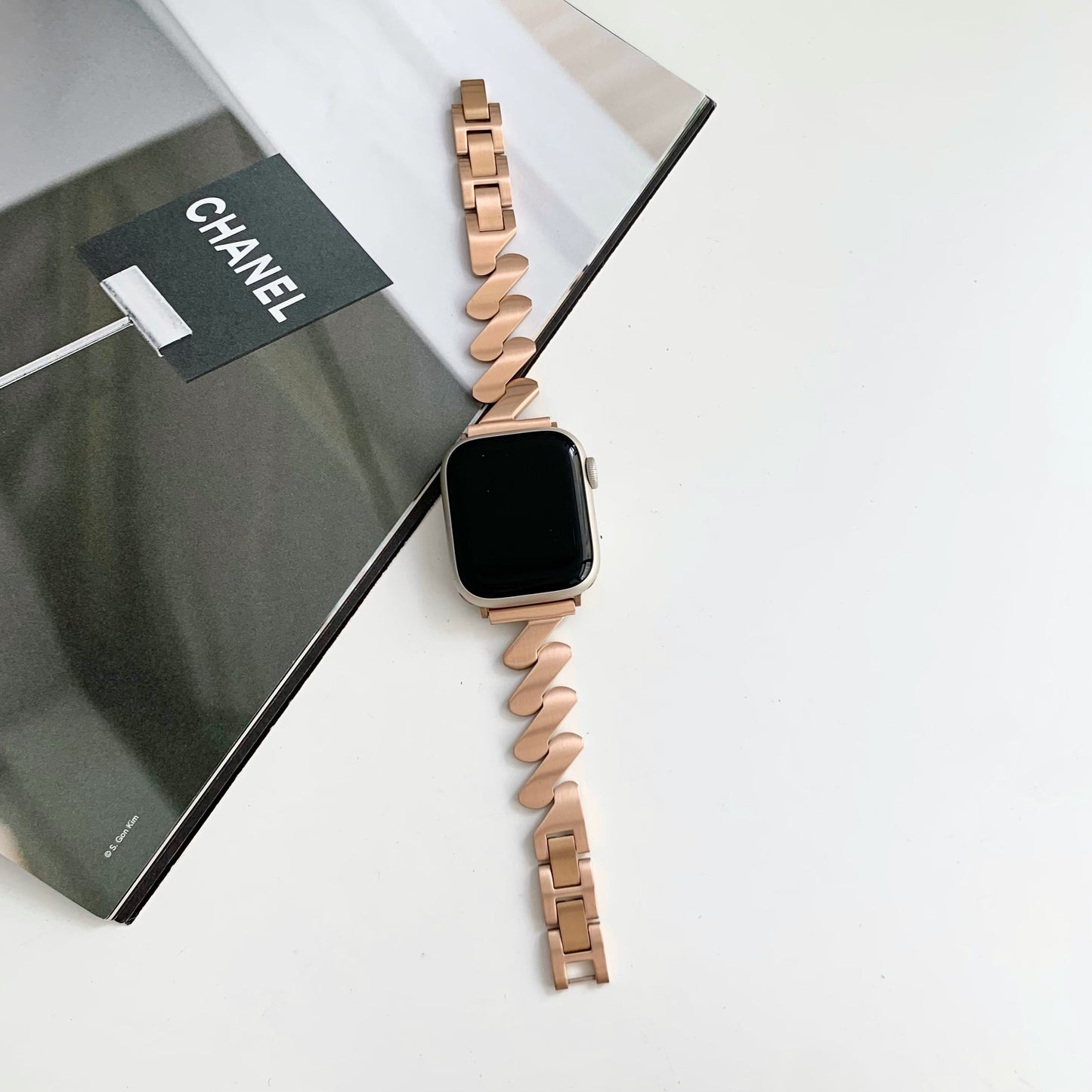 Metal Wave Style Apple Watch Strap