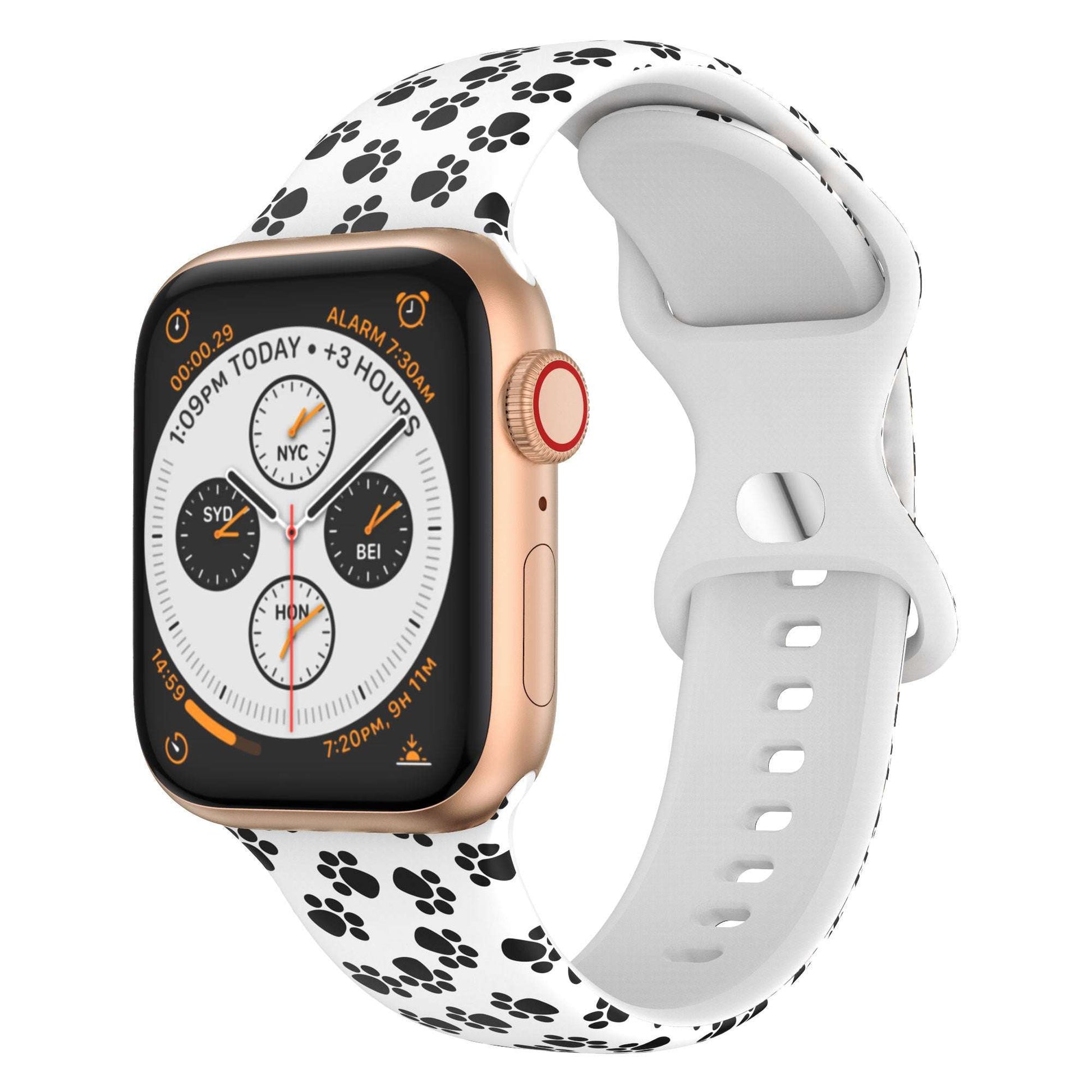 Printed Silicone Apple Watch Strap