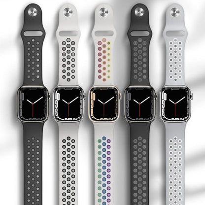 Sports Rainbow Silicone Apple Watch Strap