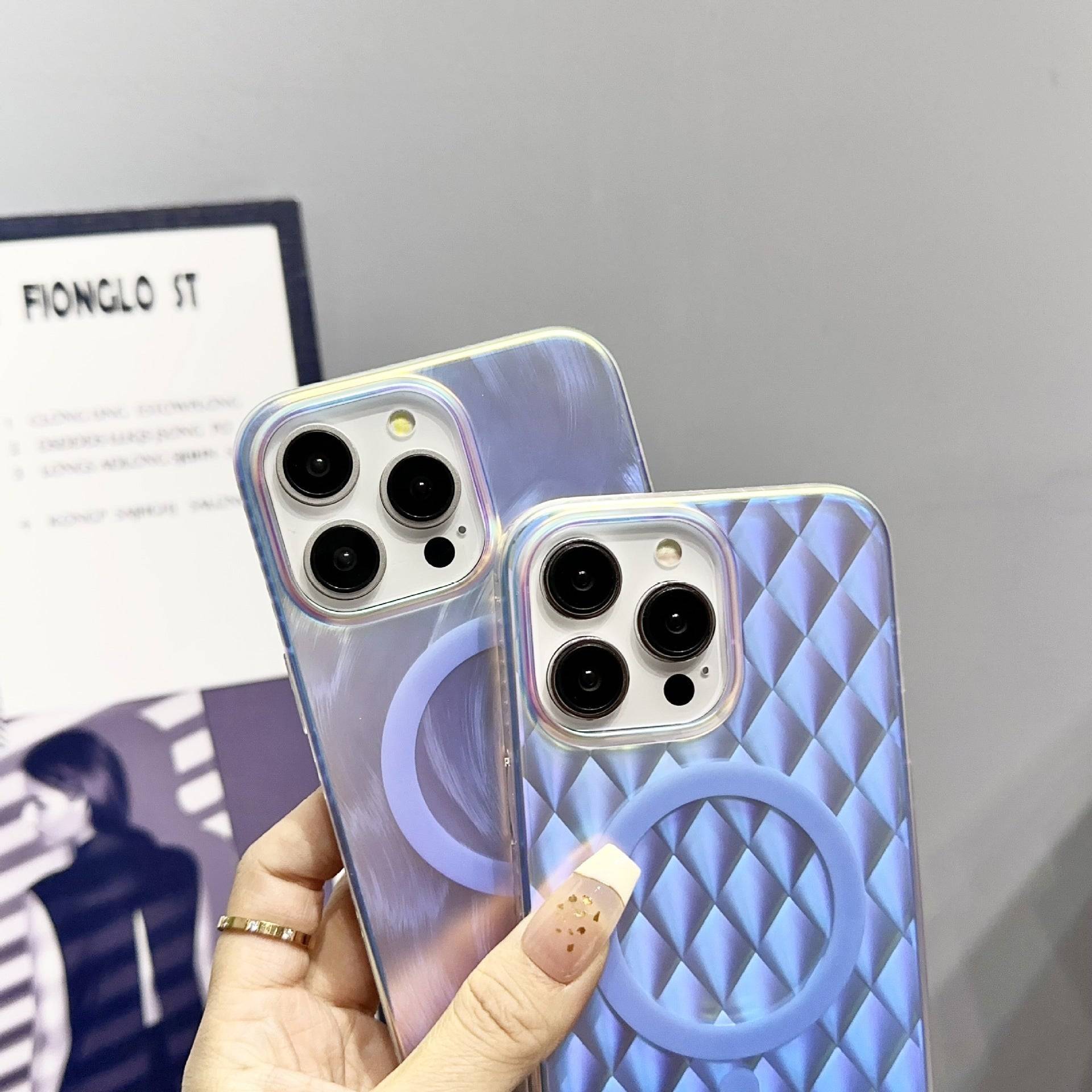 Laser Gradient Frosted Magnetic Apple iPhone Case