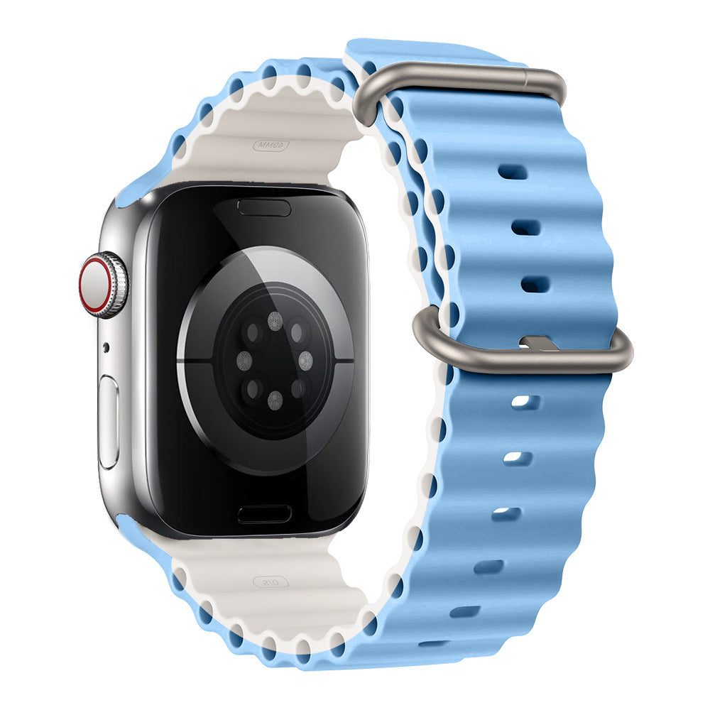 Ocean Ripple Silicone Apple Watch Strap