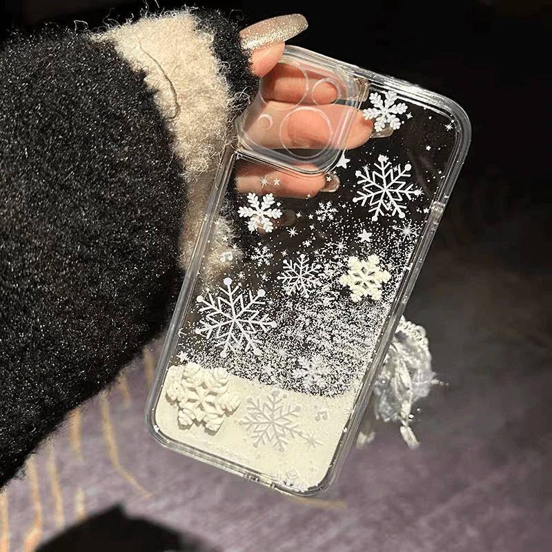 Winter Snowflake Quicksand iPhone Case