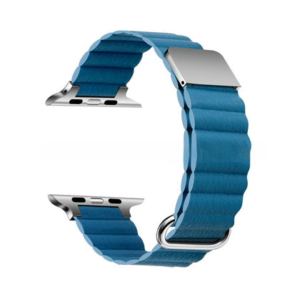 Genuine Leather Magnetic Reverse Buckle Watch Strap