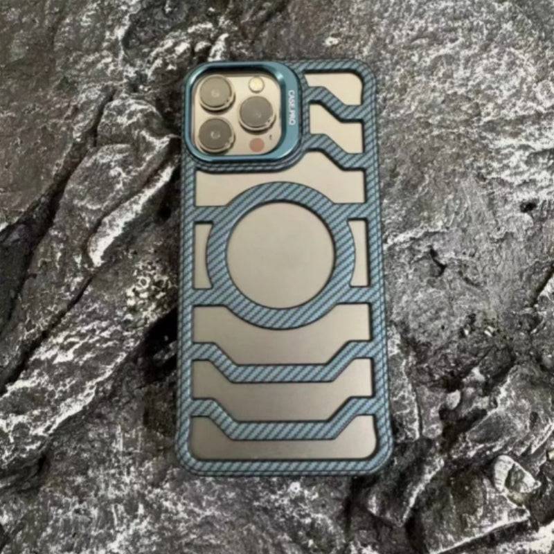 Magnetic Carbon Fiber Frosted iPhone Case
