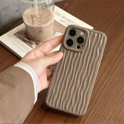 Water Ripple Pattern Glossy Silicone Apple iPhone Case