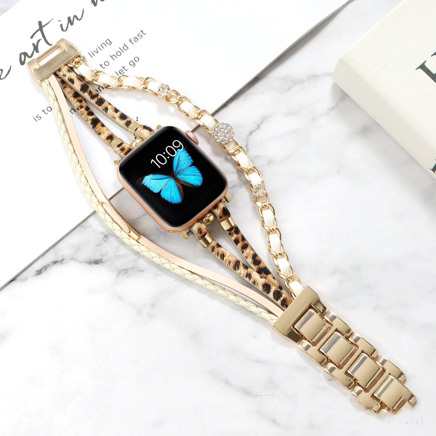 CASYFiE Leather Woven Apple Watch Strap