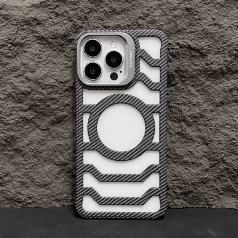 Magnetic Carbon Fiber Frosted iPhone Case