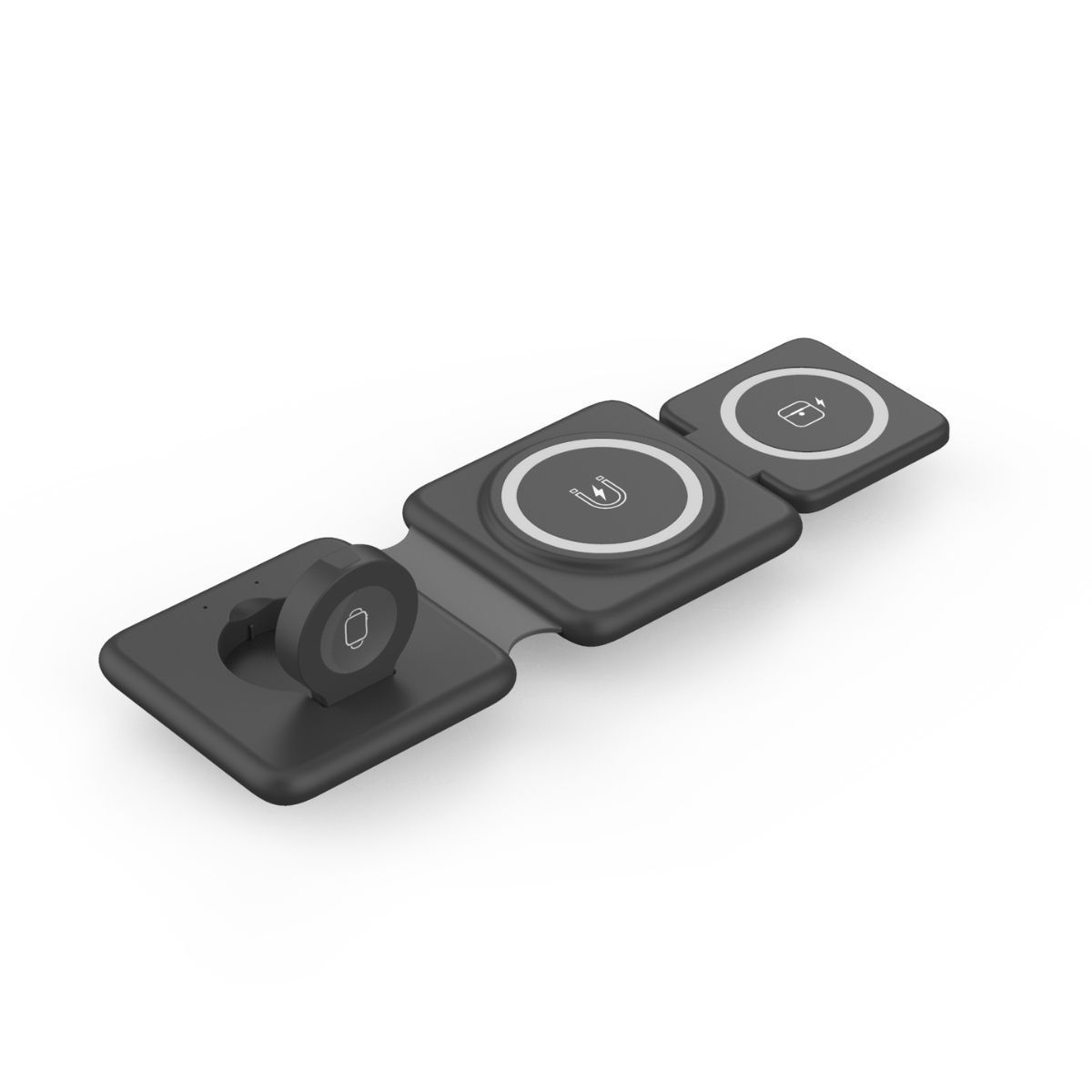 3 in 1 Folding Magnetic Suction Wireless Charger