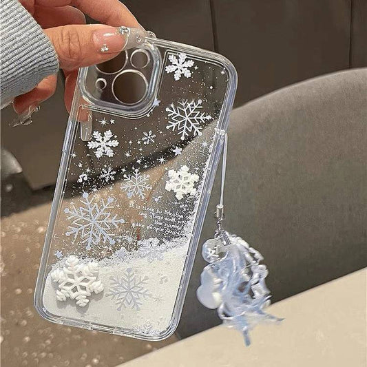Winter Snowflake Quicksand iPhone Case