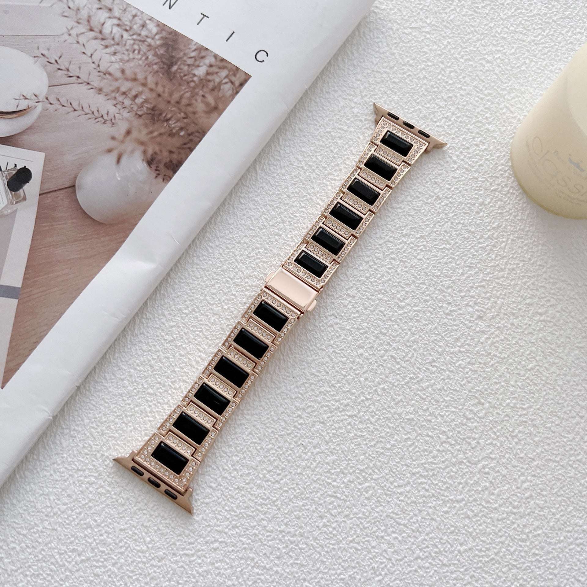 Opal Diamond Metal Apple Watch Strap For Her