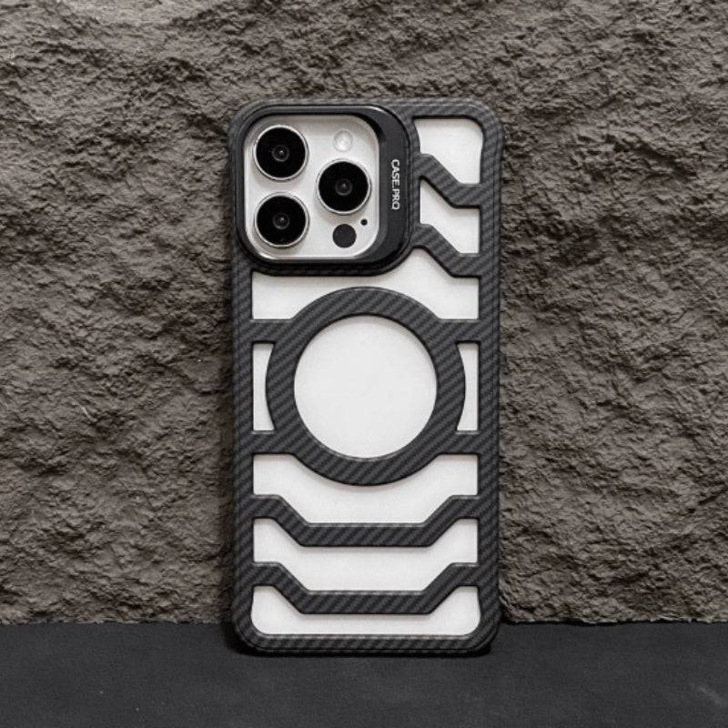 Magnetic Carbon Fiber Frosted iPhone Case