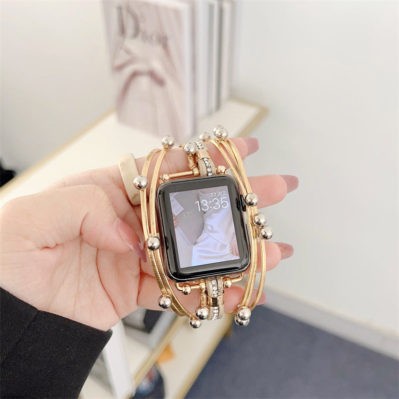 Beads Metal Apple Watch Strap For Her