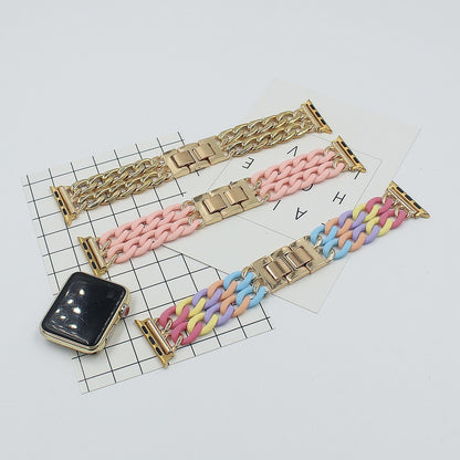 CASYFiE Resin Spliced Metal Apple Watch Strap