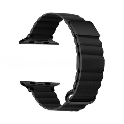 Genuine Leather Magnetic Reverse Buckle Watch Strap