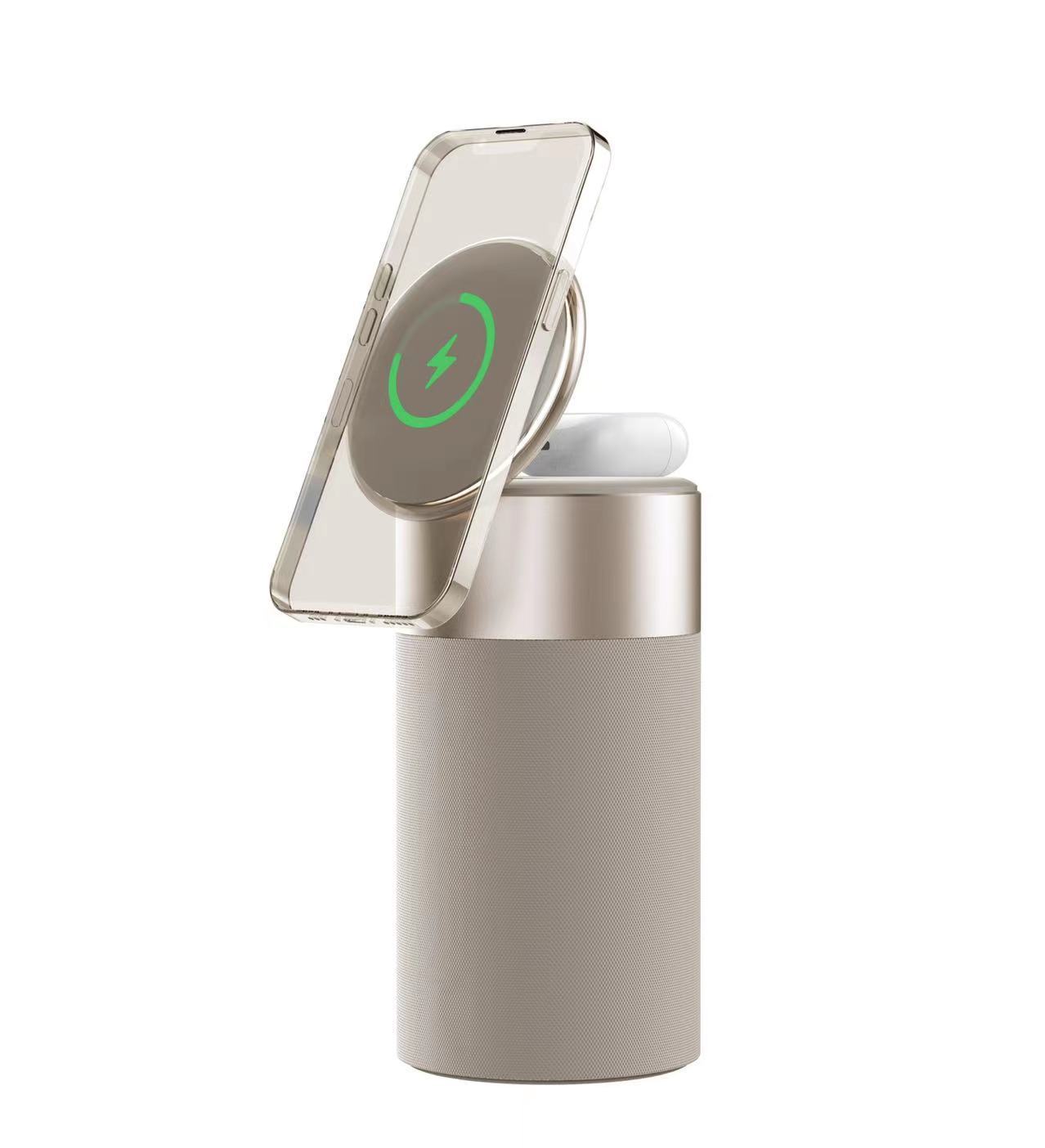 3-in-1 Wireless Charger & Bluetooth Speaker Lamp